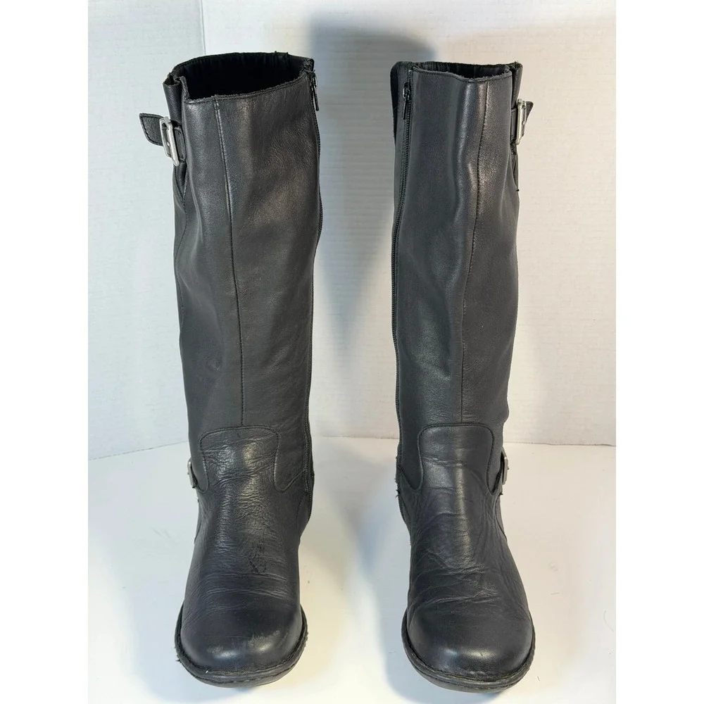 Born black leather